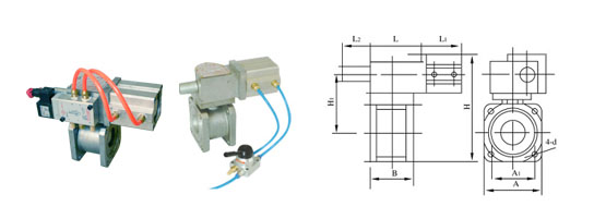 QGY641F-10L型手拉氣動球閥和電磁氣動球閥
